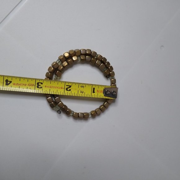 Vintage Square Metal Bead Expanding Bracelet - Picture 13 of 13